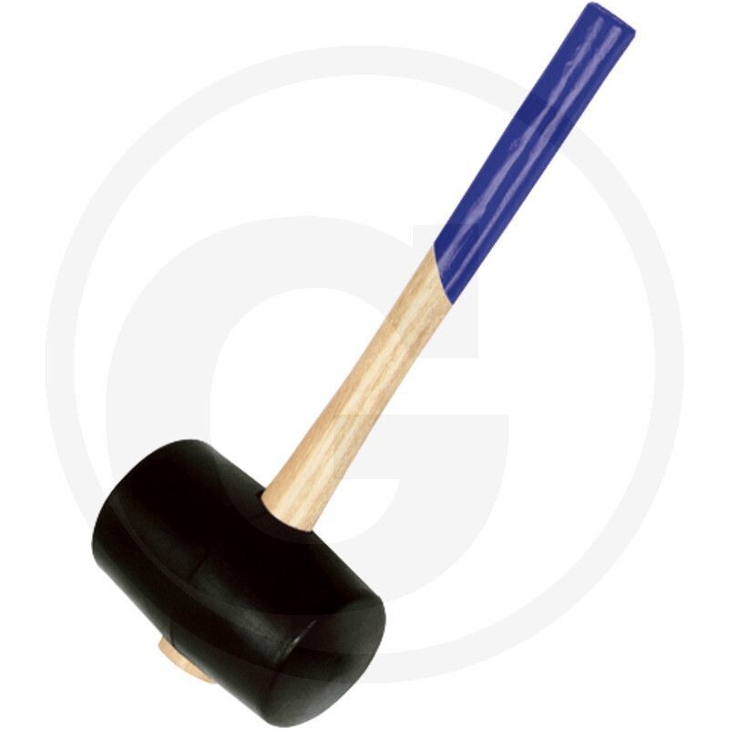 Ideal Gummihammer, ovales Auge, Holzstiel 37 cm