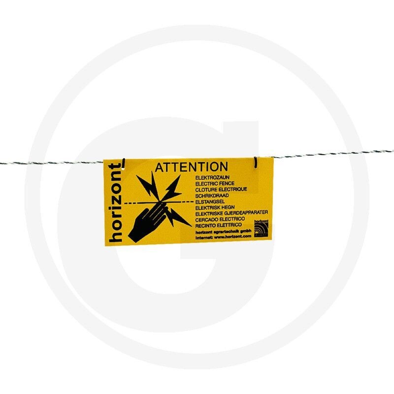 Horizont Warnschild für Elektrozaun, VPE 4