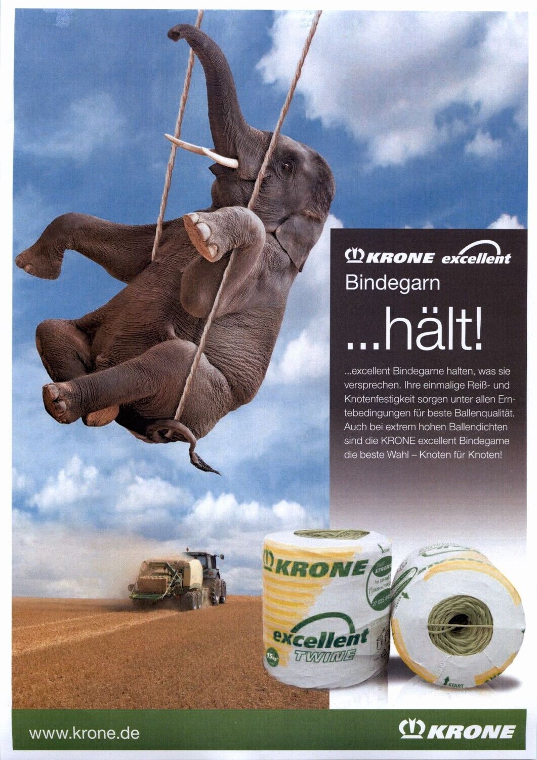 Bindegarn Excellent HDP Strong grün Doppelpack, 2 Stck