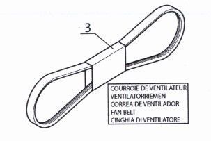 Keilriemen Kompressor (Option Klimaanlage) für MLT 741-120 LSU H