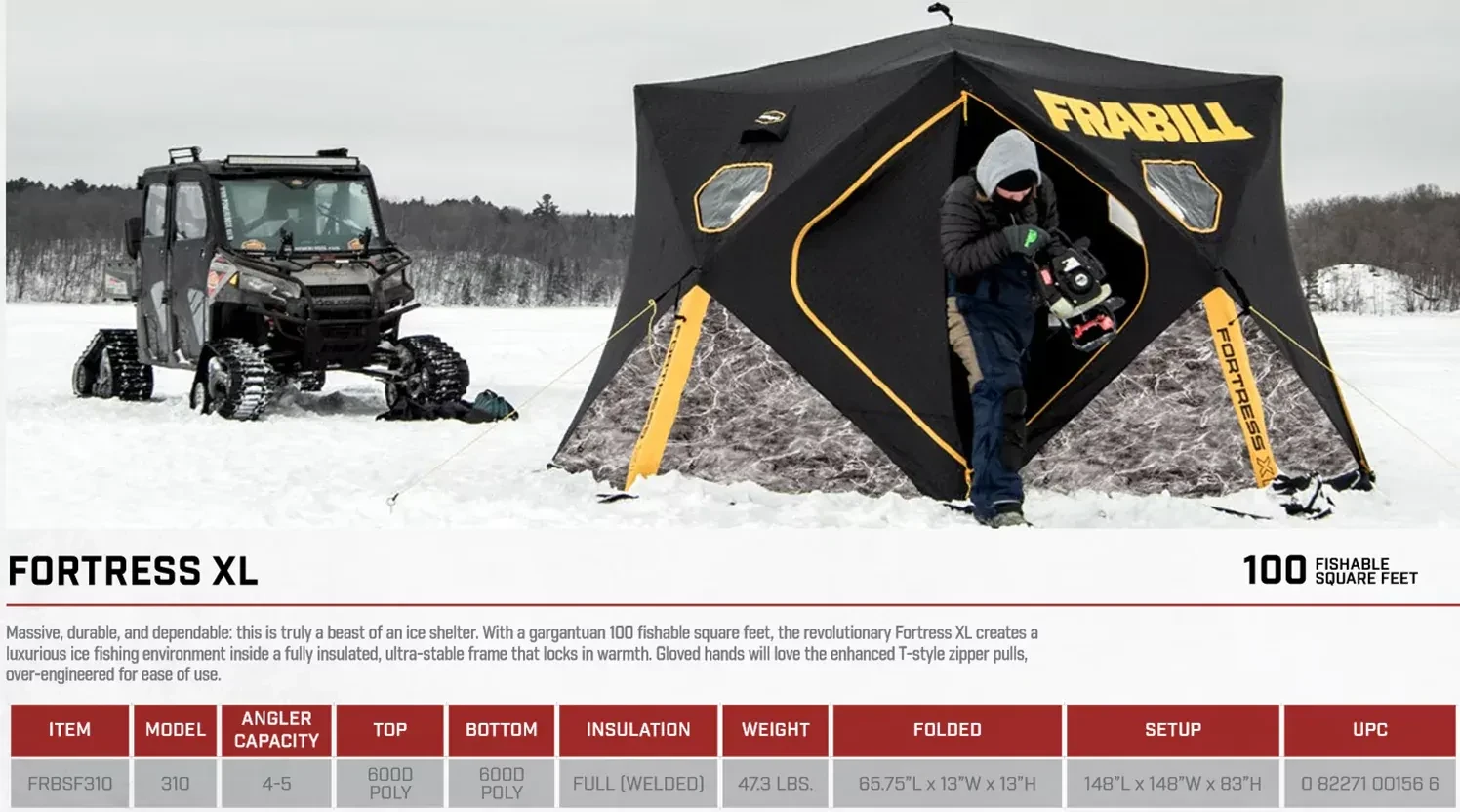 Shelter Frabill Xl Ice Combo Case Live Well For Boat Frabill