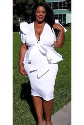 white 2pc skirt set