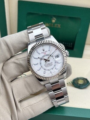 Rolex Skydweller White dial oyster band 326934