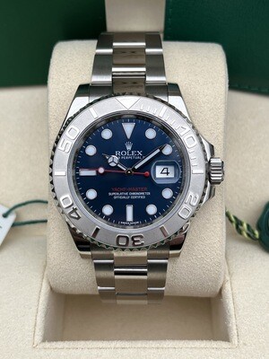 Rolex Yachtmaster Platinum 116622 blue dial