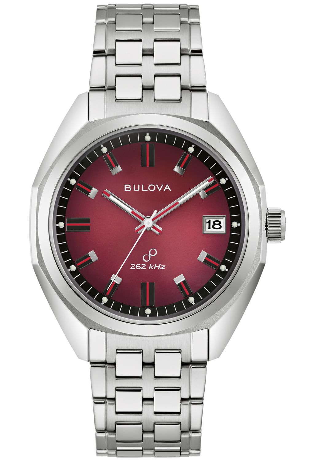 Bulova Jet Star Red Dial Stainless Steel Men's Watch 96B401 Bulova Jet Star Red Dial Stainless Steel Men's Watch 96B401