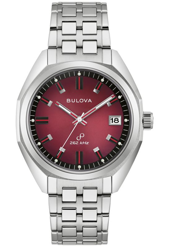 Bulova Jet Star Red Dial Stainless Steel Men's Watch 96B401