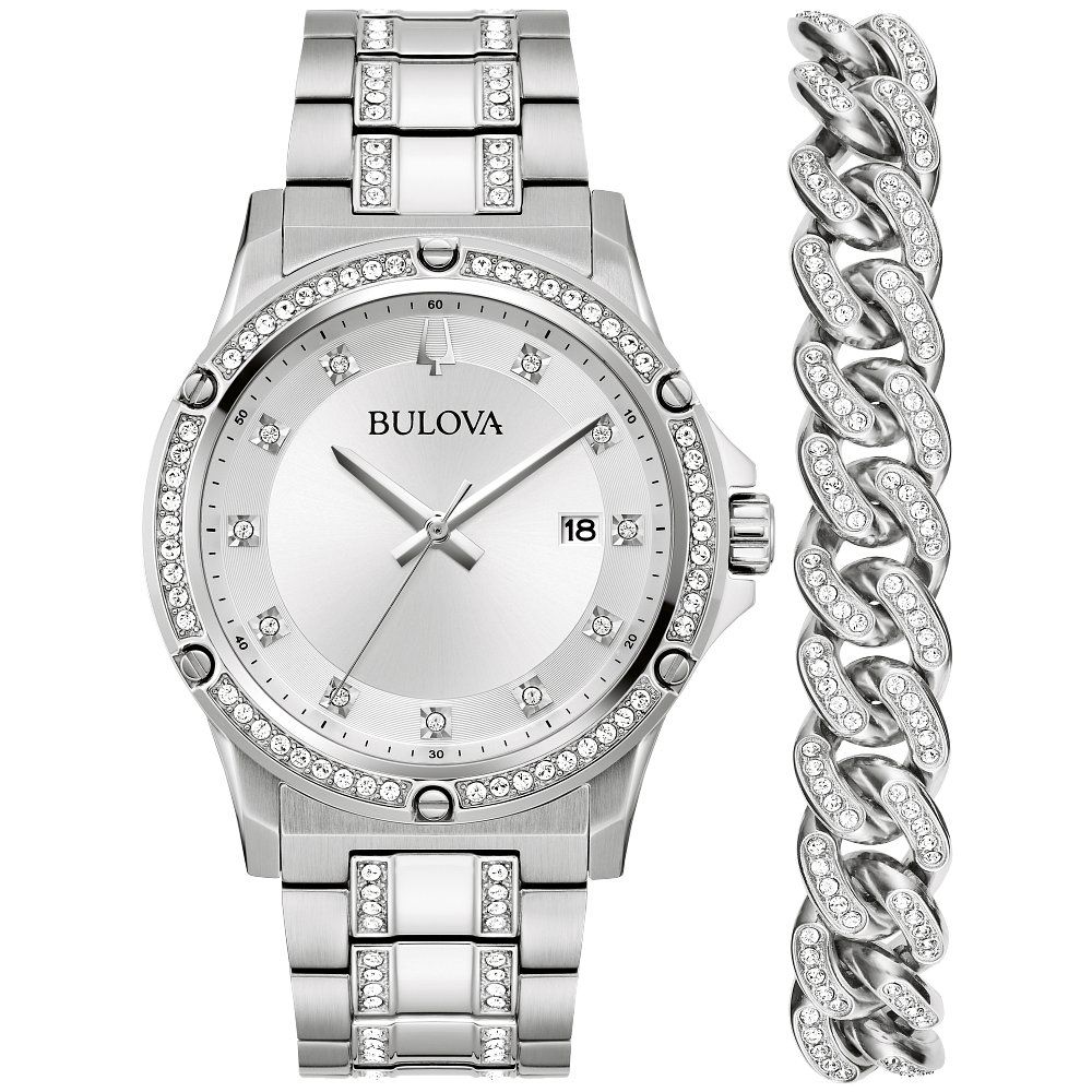 Bulova Crystal Box Set Men's Watch 96K114