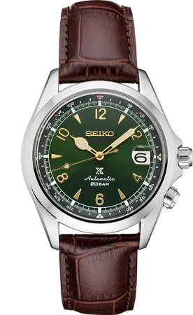 Seiko Prospex Alpinist – Green Dial, 39.5mm, Automatic– SPB121 Seiko SPB121 Prospex Alpinist watch, green sunburst dial with gold accents and an internal rotating compass ring