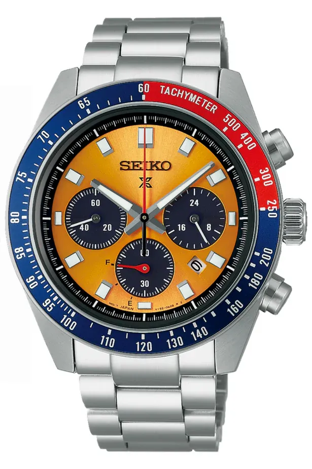 Seiko Prospex Speedtimer Solar Chronograph Special Edition – Gold Dial, 39mm – SSC947 Seiko SSC947 Prospex Speedtimer Solar Chronograph watch, gold-tone dial with black subdials