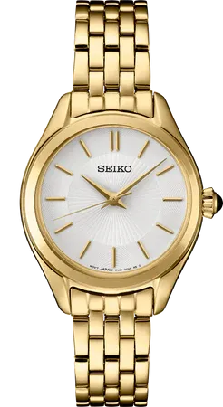 Seiko Essentials Collection Women's – 29mm, Quartz – SUR538 Seiko SUR538 Essentials Collection watch, cabochon crown and slim 7mm case