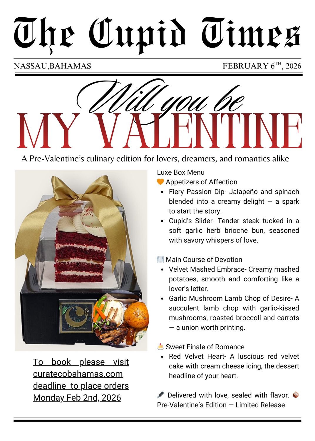 Valentine Luxe Box- PRE VALENTINE FEB 6TH