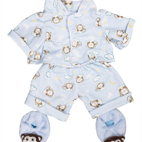 pyjama blauw met slofjes
