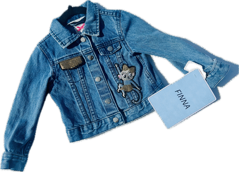 ​H&M Girls Long Sleeve Jean Jacket With Patches
