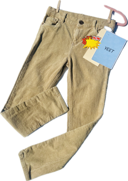 ​Beige Corduroy Max Boys Vintage Pants. Size: 9-10y