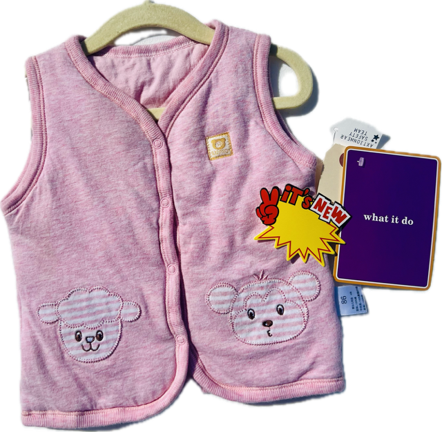 Pink Vest With Animal Patches