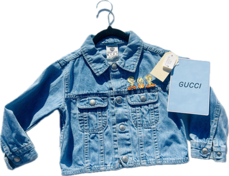 Warner Bros Kids Full Button Up Long Sleeve Jean Jacket With 2 Pockets