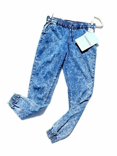 Vintage Bullhead Denim With Drawstrings And Fitted Ankle