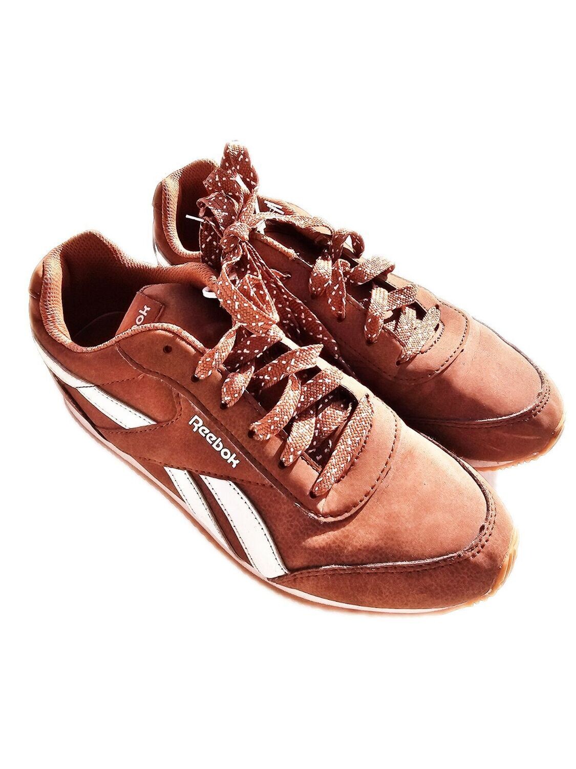 Vintage Reebok Brown Sneakers With White Stripes/original Shoelaces