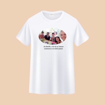 Tee shirt personnalisé a glisser dans le cœur de la Boule d'Amour