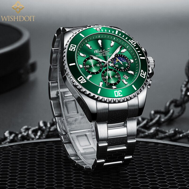 WISHDOIT New Fashion Men&#39;s Watch Waterproof