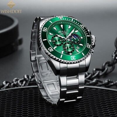 WISHDOIT New Fashion Men&#39;s Watch Waterproof