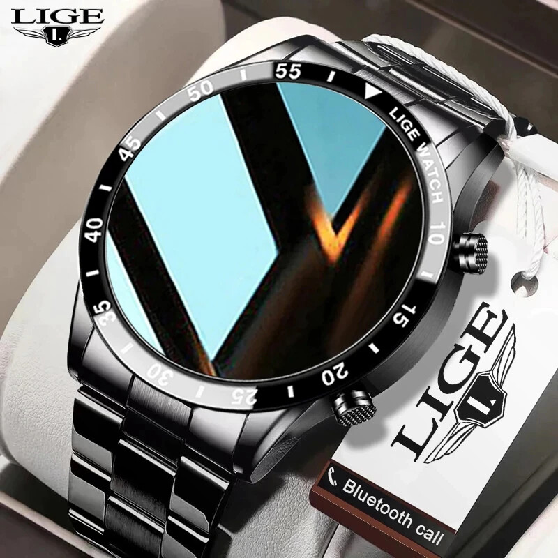 LIGE Full Circle Touch Screen Steel Band Luxury