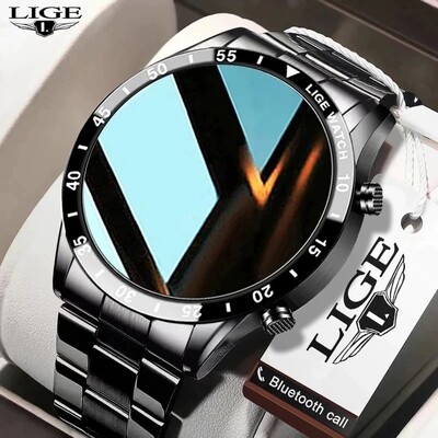 LIGE Full Circle Touch Screen Steel Band Luxury