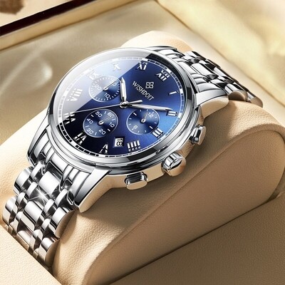 WISHDOIT New Fashion Men&#39;s Watch Stainless Steel Top Brand