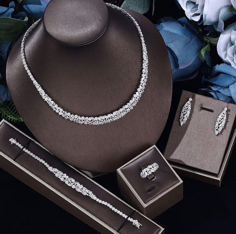 4pcs Bridal Jewelry Sets. New Dubai Edition Jewelry Set For Women
