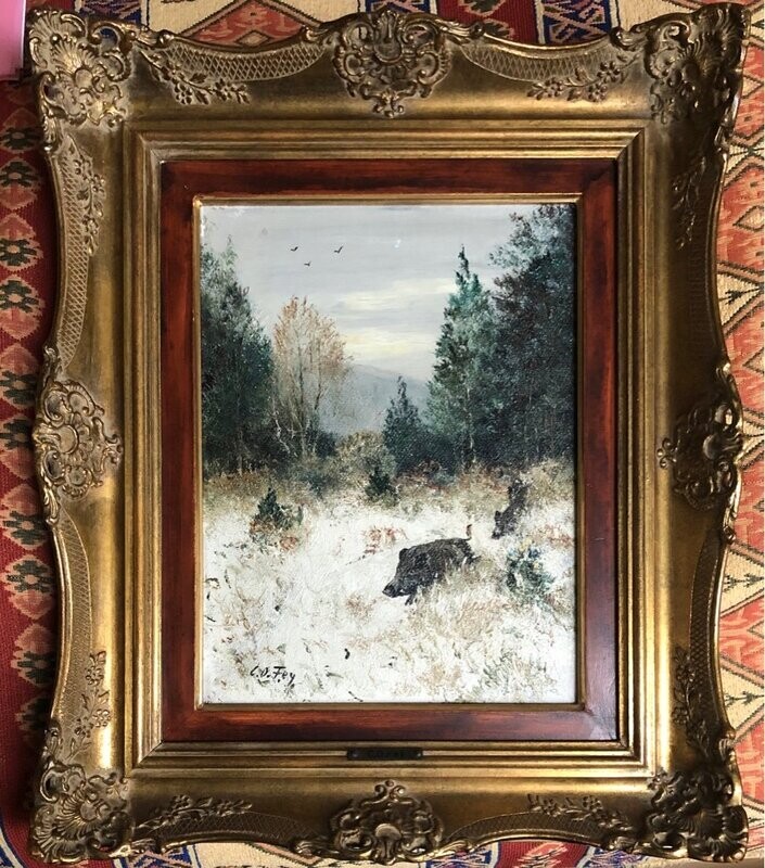 Original von C. O. Fey - "Schwarzwild"