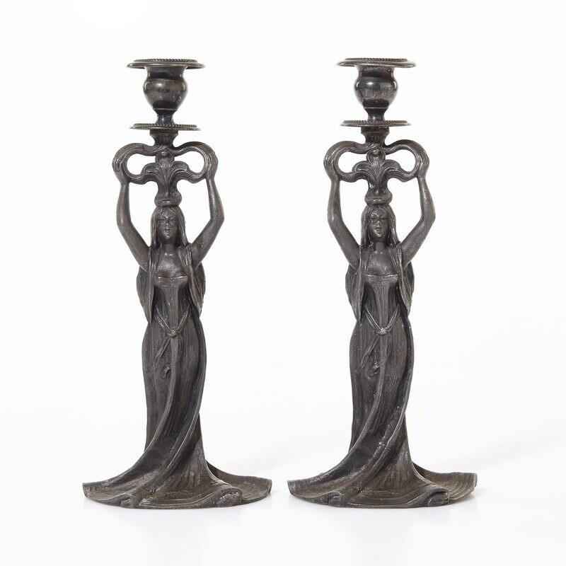 Zwei Jugendstil Kerzenleuchter -  Art Nouveau
