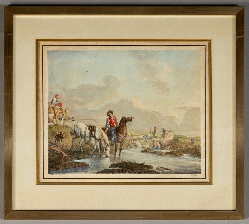 Karl Wilhelm von Heideck (1788-1861) -   "Rast am Flussufer"