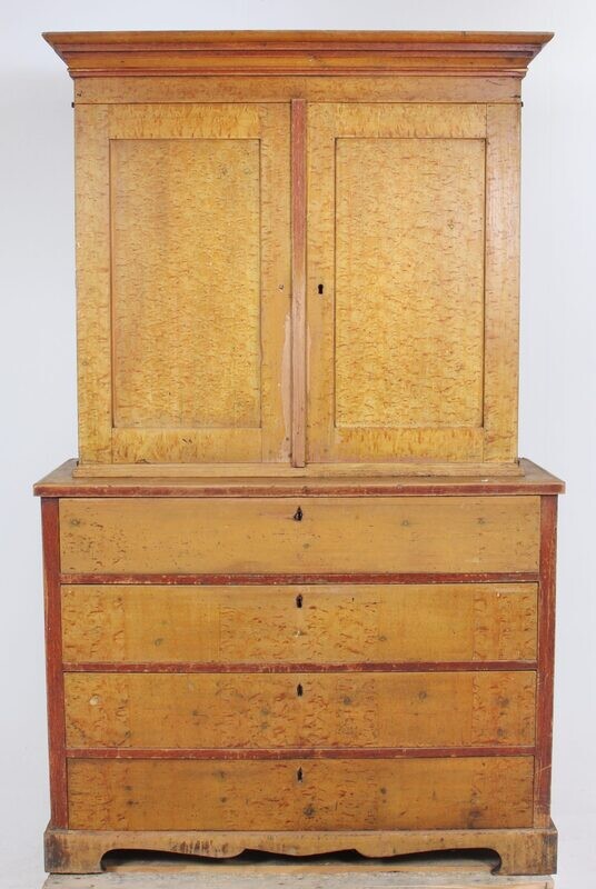 Marmorierter Kommodenschrank von 1870