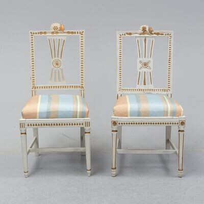 Gustavianische Zwillings-Stühle um 1820