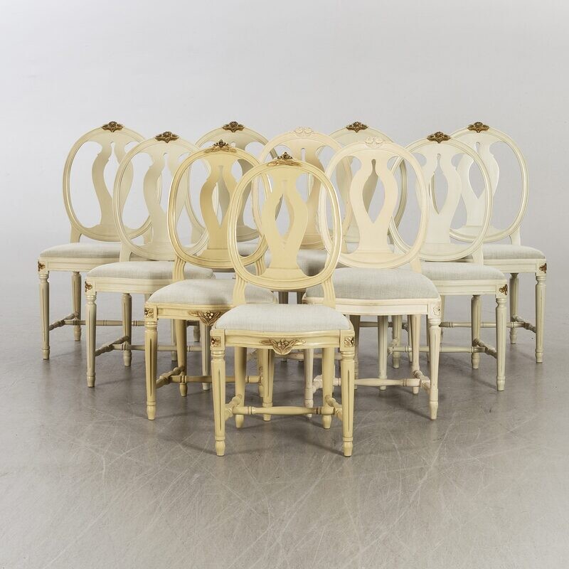 Group of Gustavian chairs