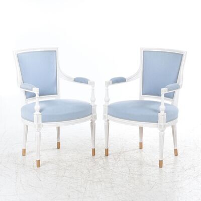 Gustavianisches Sesselpaar - restauriert