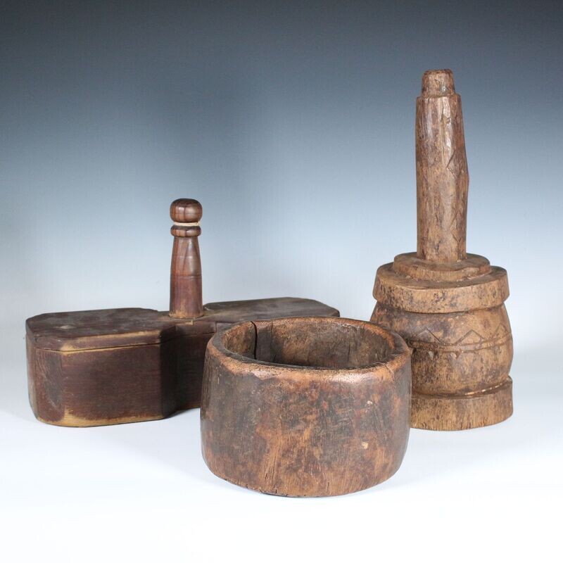 Altes aus Schweden....Gewürzbox, Stößel und Holzschale