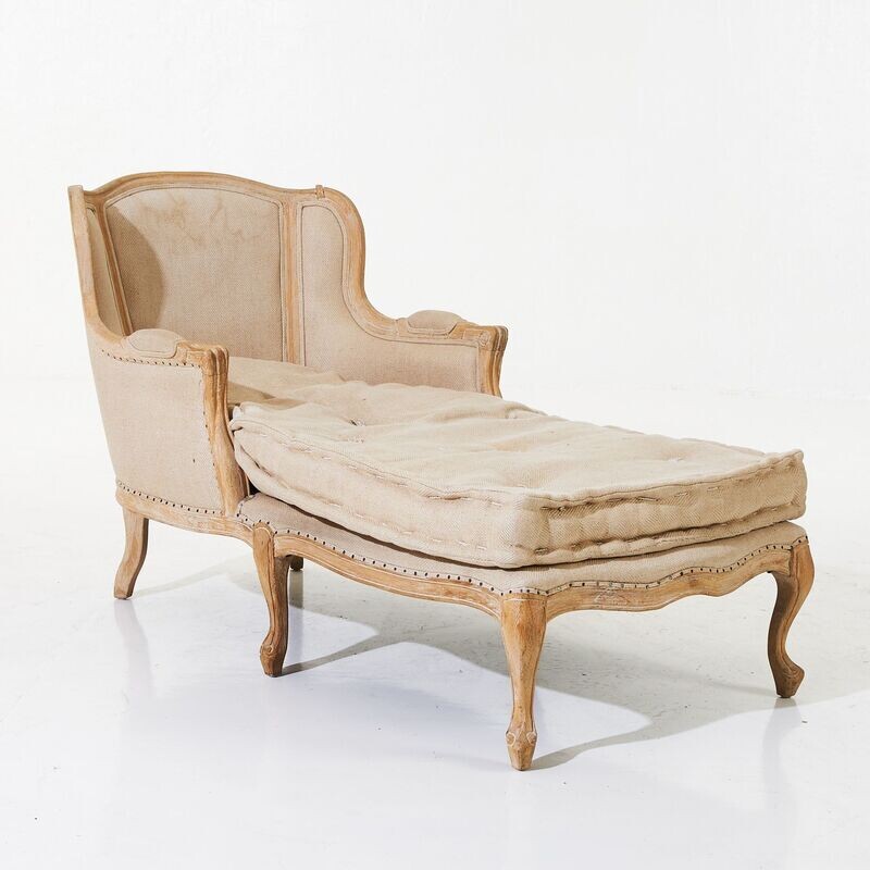 Chaise Longue - whitewashed oak