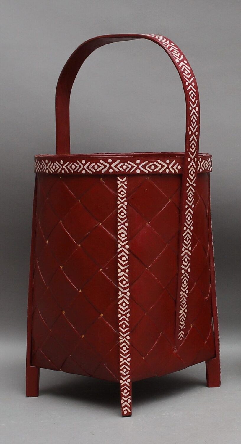 Handbemalter schwedischer Korb um 1900