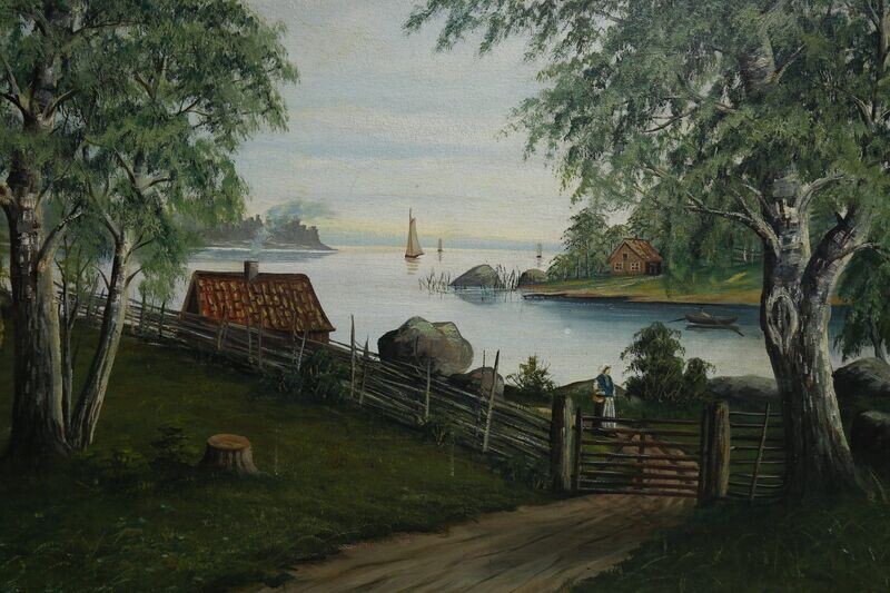 Wunderschönes Landschaftsbild datiert auf 1891