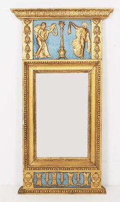 Bronzierter Spiegel mit Stempel von 1884
