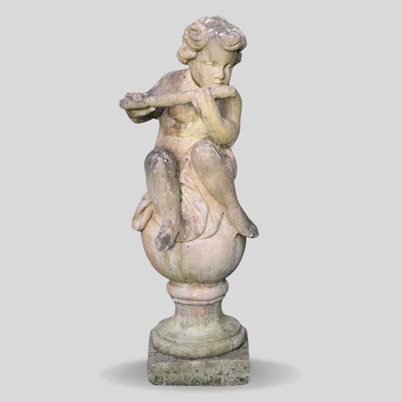 Gartenstatue - "Knabe mit der Flöte"