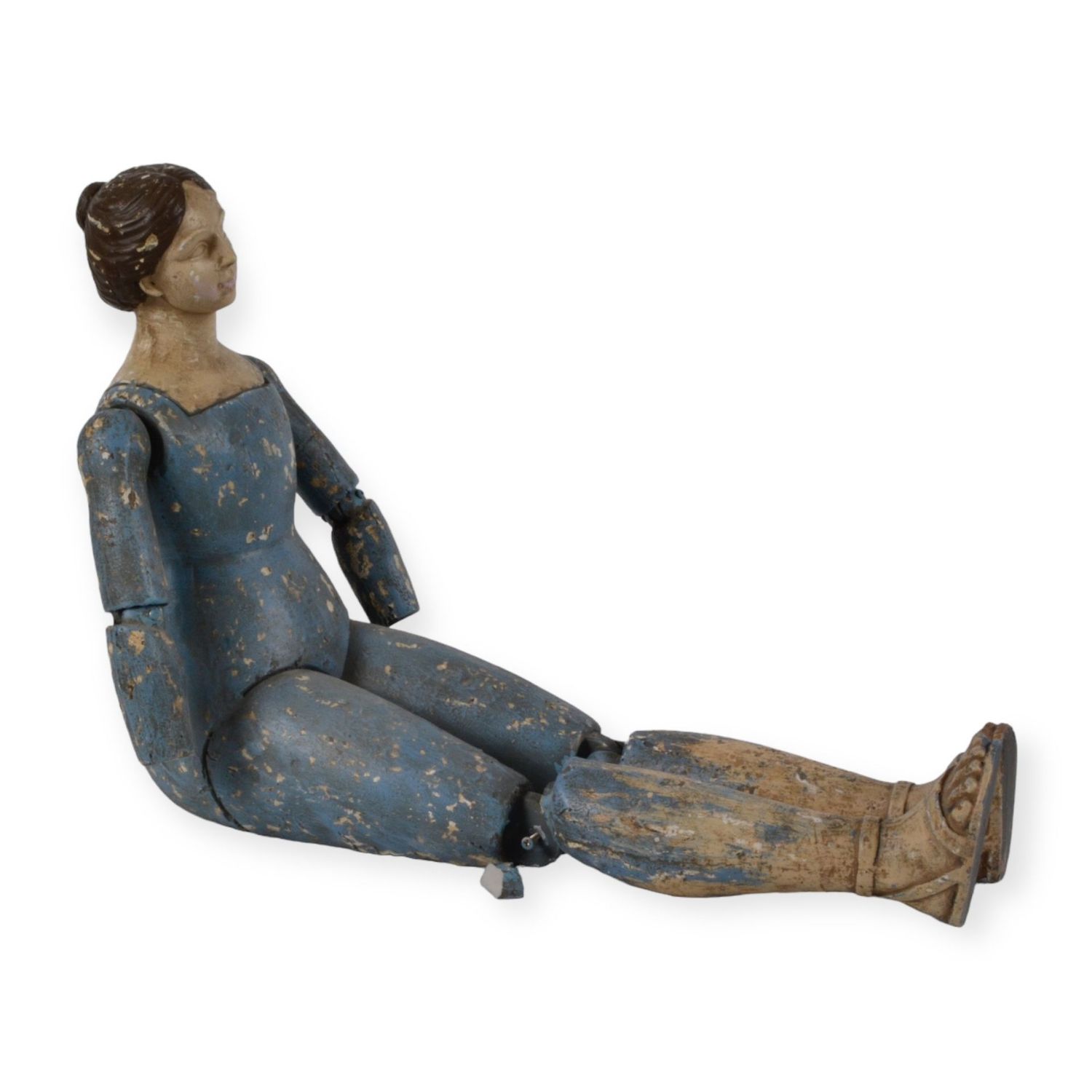 Puppe in blau 60 cm