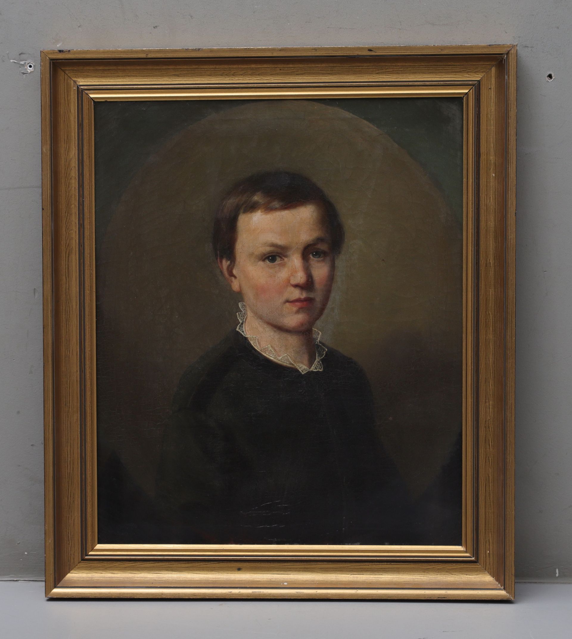 Ölgemälde - Knabenporträt um 1850