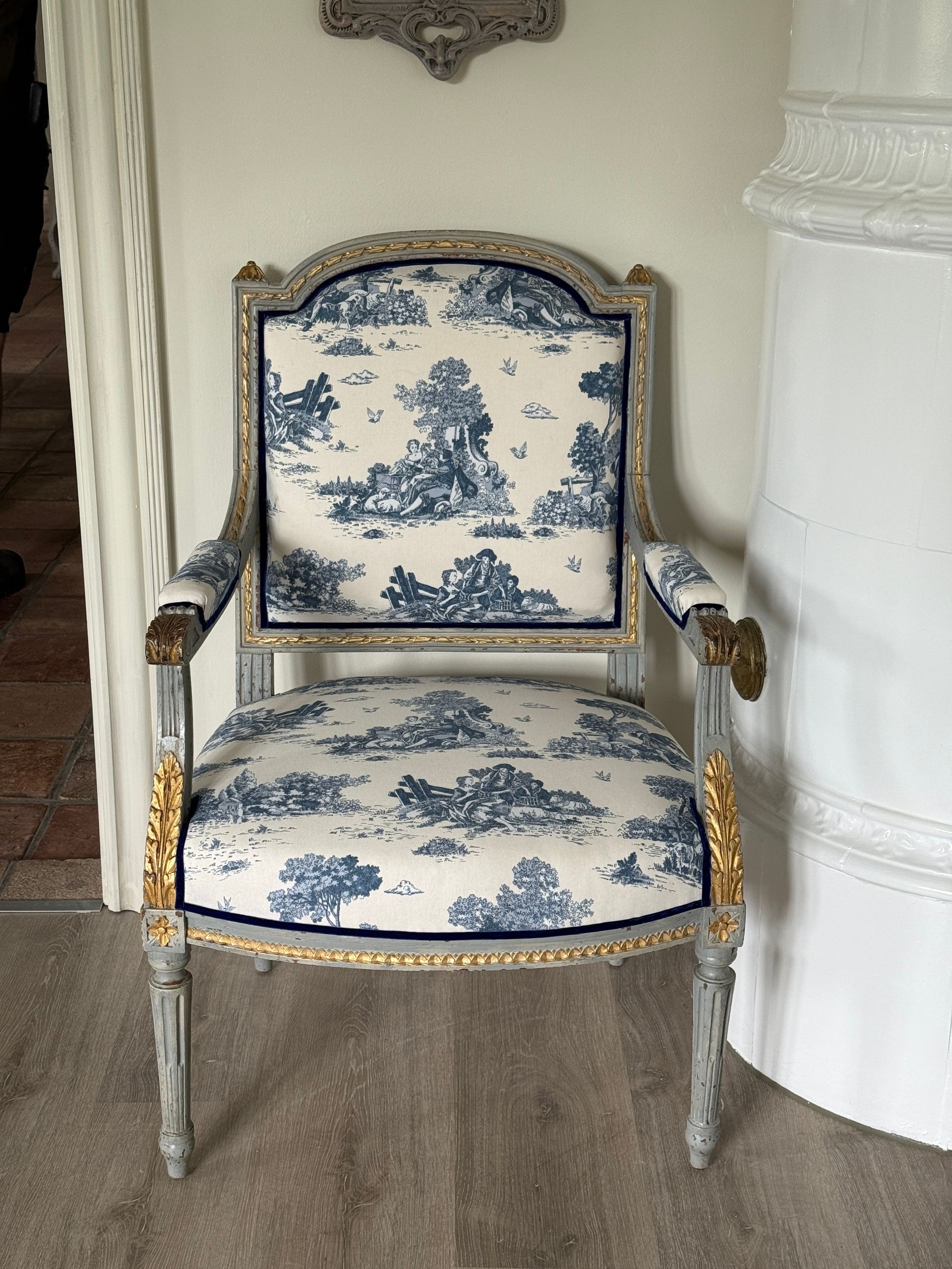 Armlehn-Sessel  im Stil von Louis XVI