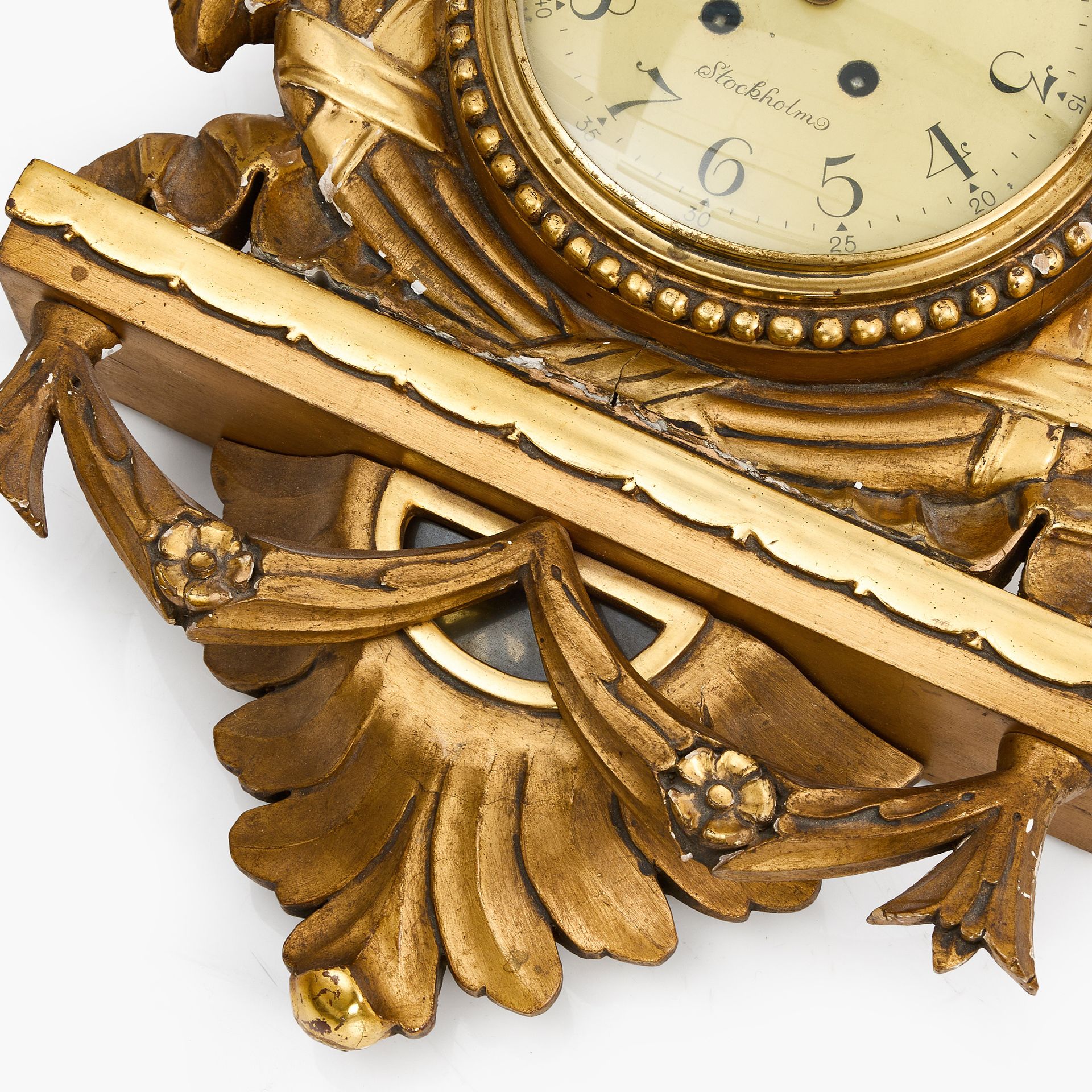 Wanduhr  in moderater Größe um 1900