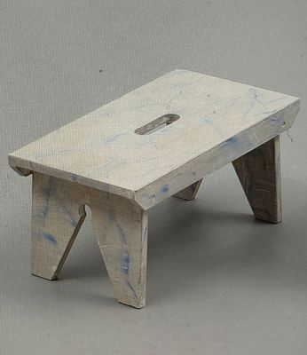 Marmorierter Schemel um 1900