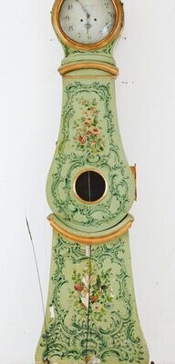 Farbenfrohe Mora Standuhr aus dem Jahre 1756