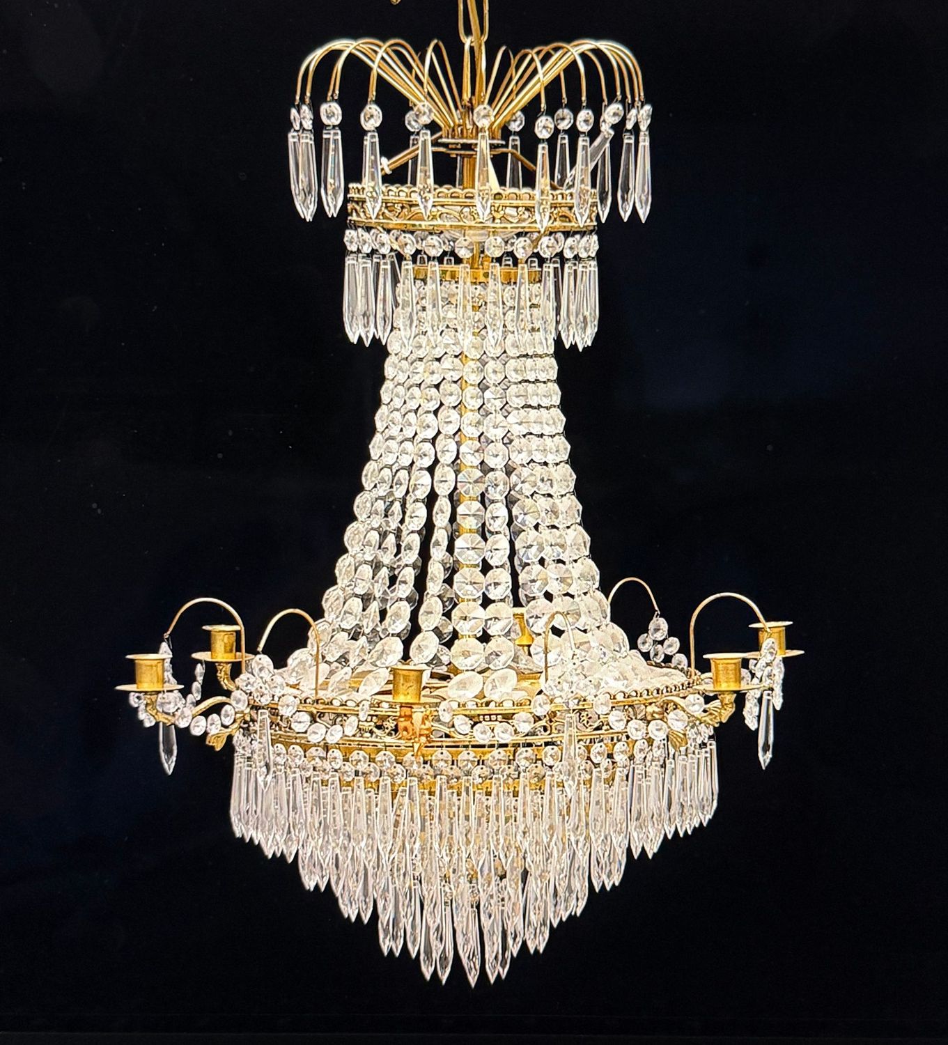 Gustavianischer Kronleuchter um 1900