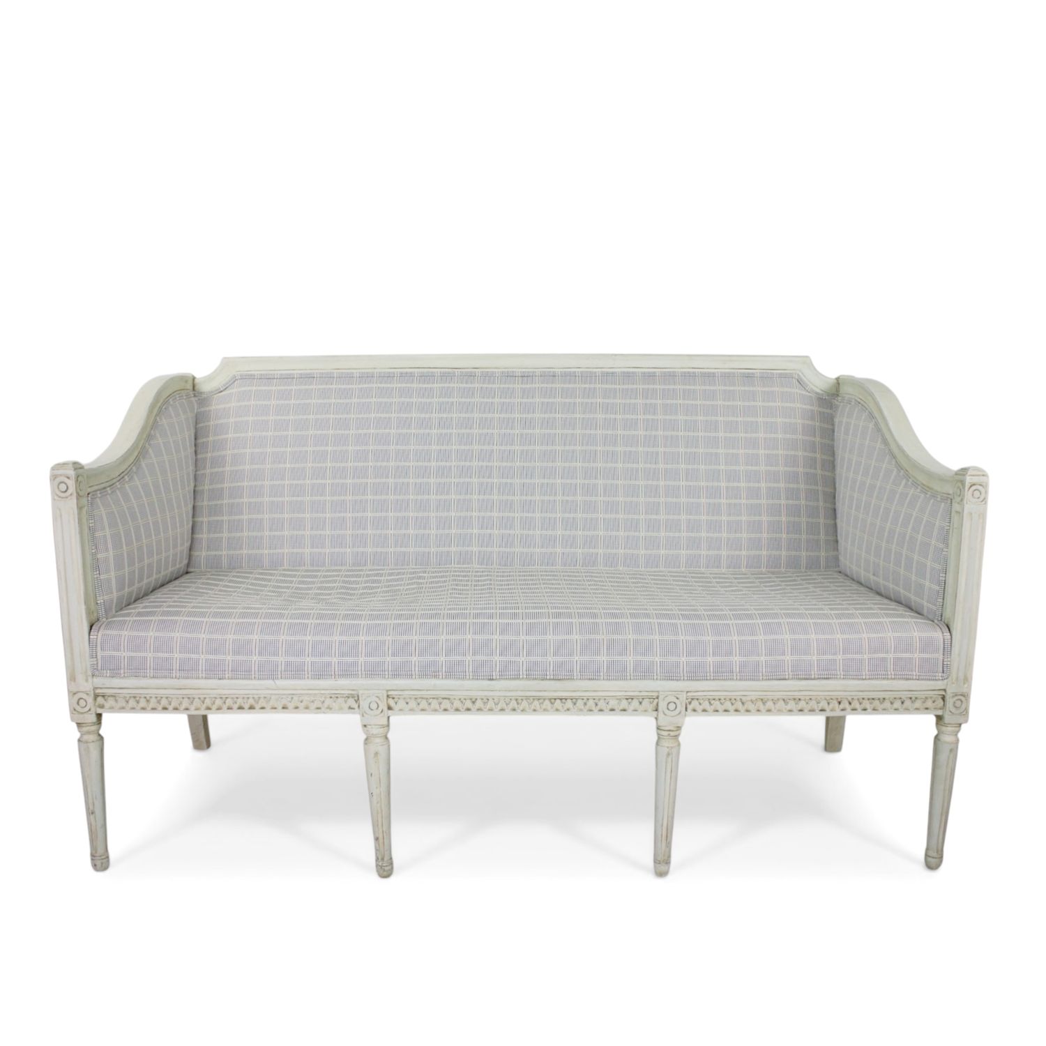 Kleines Schwedensofa um 1850 - restauriert und bezogen